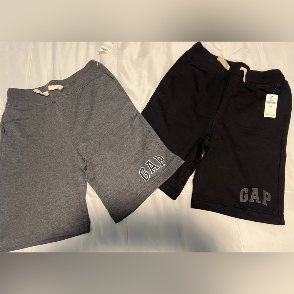 GAP cotton shorts boys gray & black NEW NWT